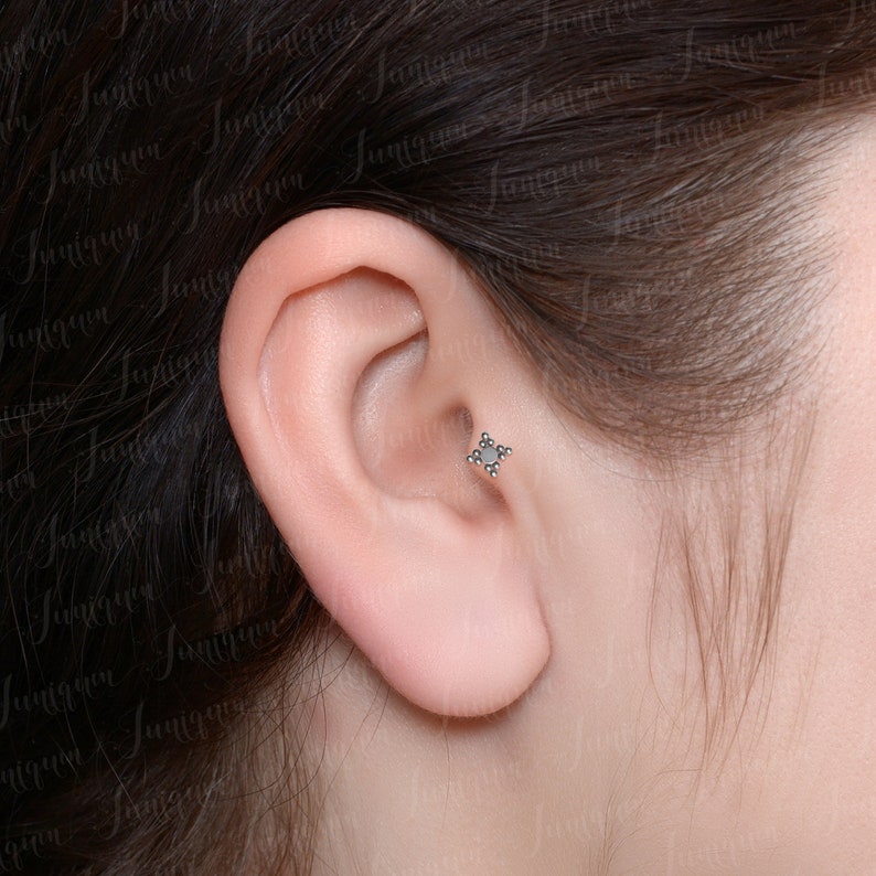 Tragus Earring. Flat Back Cartilage Earring Surgical Steel. Etsy
