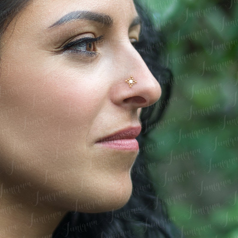 Surgical Steel Nose Stud. Nose Bone Stud. Nose Screw Stud 18g. Etsy