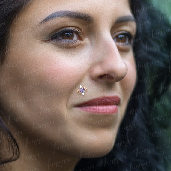 Medusa Lip Ring. Monroe Piercing Jewelry. Labret Jewelry. Lip Labret Jewelry. Lip Ring 16g. Surgical Steel Stud Earring. Philtrum Piercing. Etsy