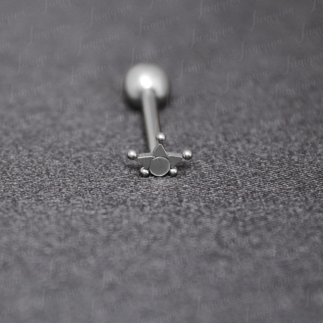 Tongue Piercing. Barbell Piercing. Surgical Steel Body Piercing. Tongue