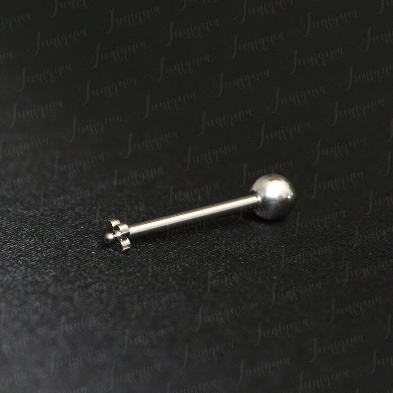 Barbell earring. Barbell tongue Tongue ring 14g Surgical steel tongue piercing