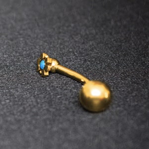 Belly ring. Belly button ring short. Surgical steel navel ring. Belly piercing 8mm. Belly bar gold. Navel piercing. Belly button jewelry. image 4