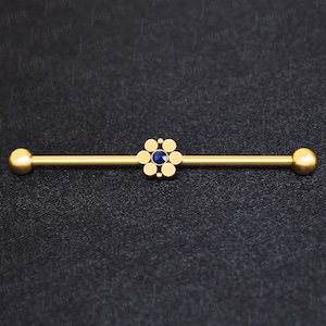 Industrielle Langhantel 32 mm 35 mm 38 mm 50 mm. Industrieller Piercing-Ohrring. Gold Industrial Barbell 14g. Gerüst-Langhantel. Langhantelpiercing.