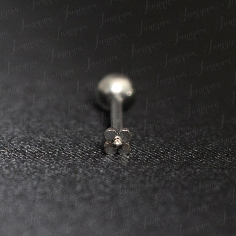Barbell earring. Barbell tongue Tongue ring 14g Surgical steel tongue piercing