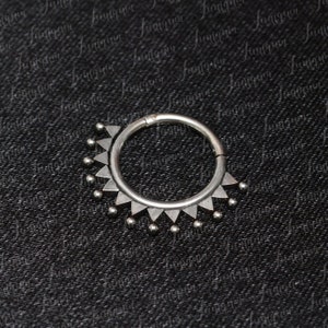 Tribal Septum Ring. Septum Clicker. Septum Ring. Daith Earring - Etsy