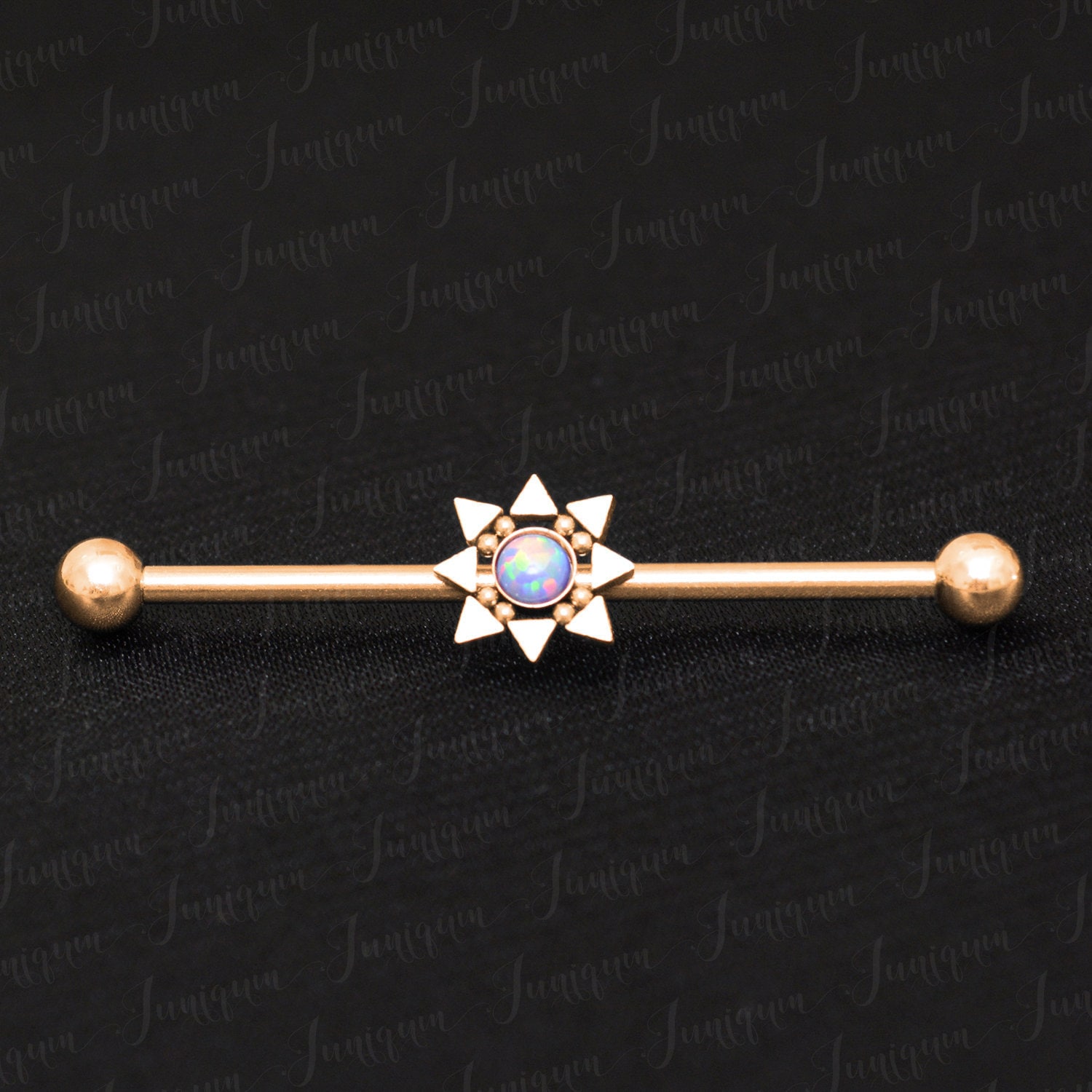 Industrial barbell 14g. Industrial piercing jewelry. Scaffold