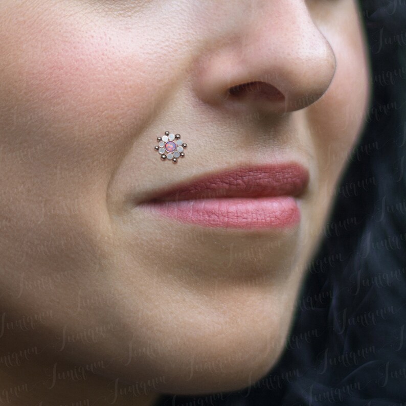 Lip Piercing Stud. Philtrum Jewelry. Surgical Steel Labret Etsy