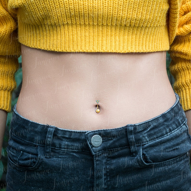 Belly barbell Belly button piercing Belly button rings surgical steel Belly ring Belly piercing 8mm Navel ring Belly button ring short