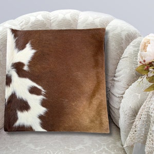 Cowhide Pillow original skin Cover, Natural Luxurious Hair Cushion Pillow Covers, Housewarming Gifts