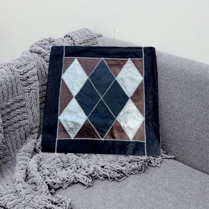 Cowhide Pillow original skin Cover, Natural Luxurious Hair Cushion Pillow Covers, Housewarming Gifts