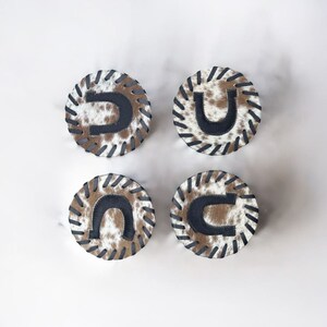 Luxurious Cowhide Coaster Set - Stylish and Functional Drink Coasters