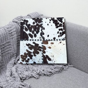 Cowhide Pillow original skin Cover, Natural Luxurious Hair Cushion Pillow Covers, Housewarming Gifts