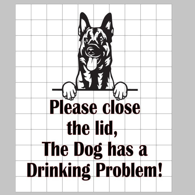 Please Close the Lid. the Dog Has a Drinking Problem Toilet - Etsy