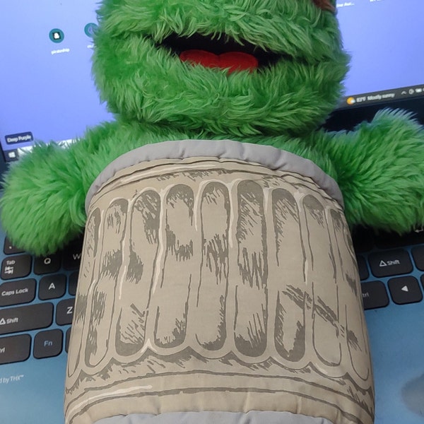Oscar the Grouch Trash Can Etsy