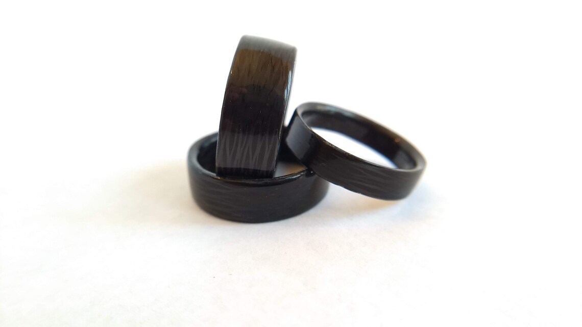 Carbon Fiber Ring Custom Unique Rings Handmade Rings Etsy