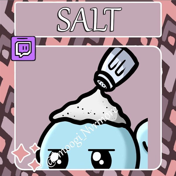 Shiny Squirtle Salt Pokemon Emote [Twitch | YouTube | KICK | Discord] Instant Download