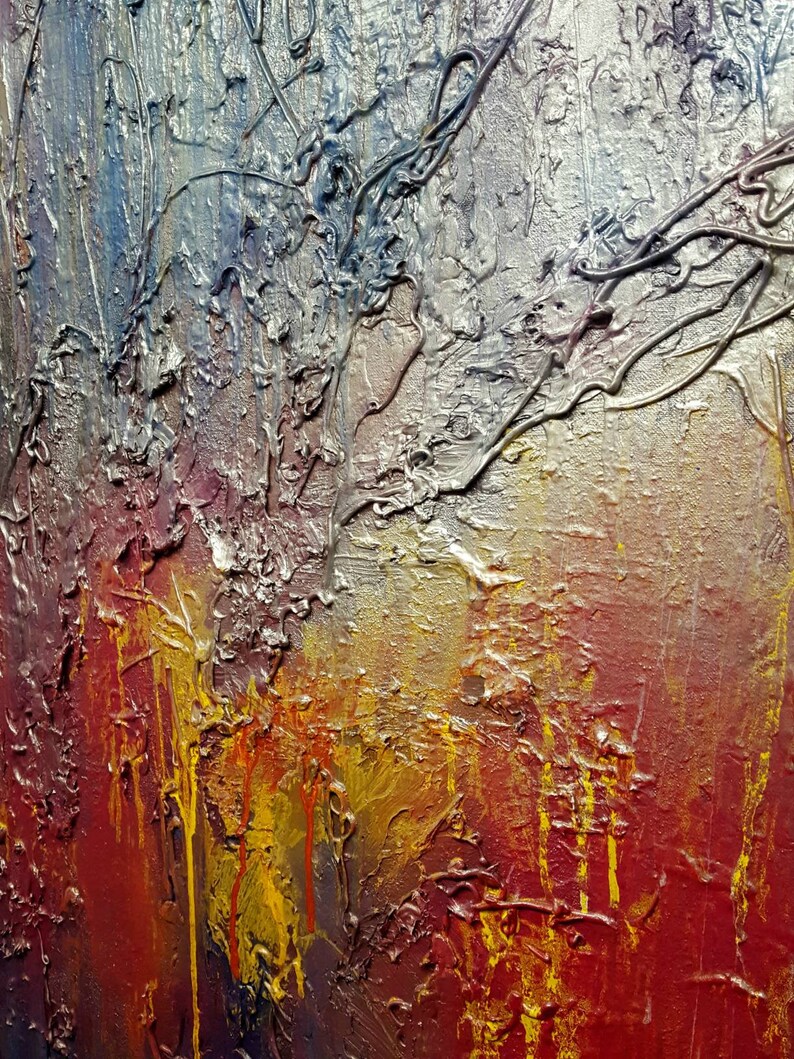 Metallic Textured Painting on canvas abstract art metallic Etsy