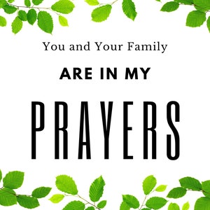 Vous et votre famille êtes dans mes prières E-card