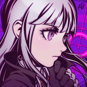 Danganronpa Trigger Happy Havoc - Kirigiri Kyoko Anime Manga Square Poster Print Artwork Hanged Wall Art Home Decor