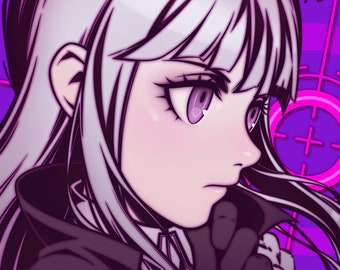 Danganronpa Trigger Happy Havoc - Kirigiri Kyoko Anime Manga Square Poster Print Artwork Hanged Wall Art Home Decor