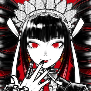 Danganronpa Celestia Ludenberg Anime Square Poster Print Artwork Hanged Wall Art Home Decor image 1