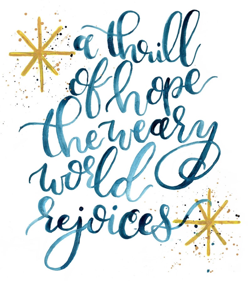 A Thrill of Hope Print - Etsy