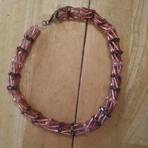 Braided Beaded Necklace (Handmade)