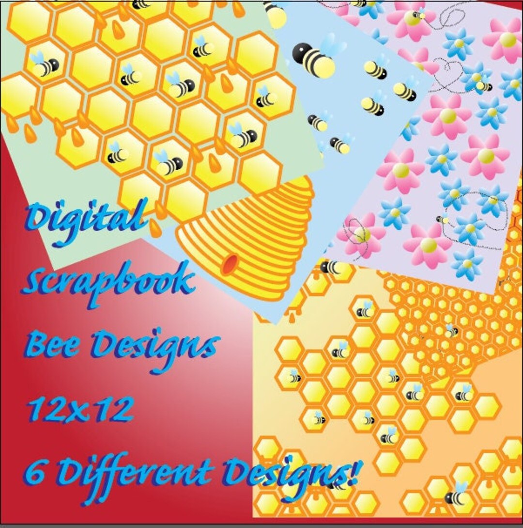 Bee Decorative Paper Digital Bee Decorative Paper - Etsy