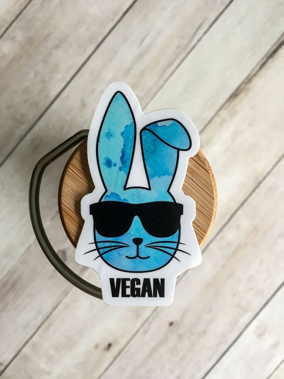 Vegan Bunny Sticker Etsy