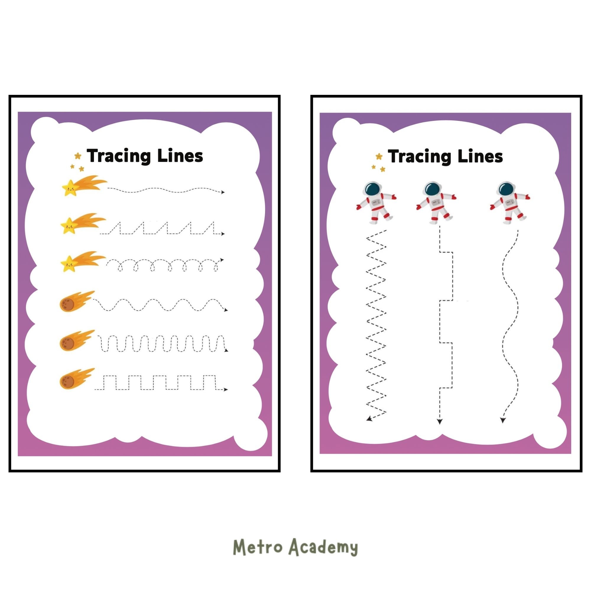 96 Page Pre-k K Learning Numbers &amp; Letters Workbook Instant Digital ...