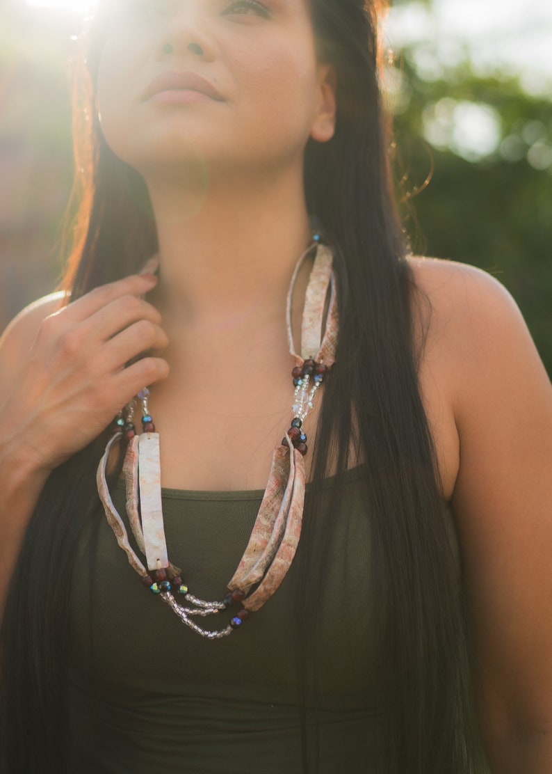 3 strand abalone necklace image 3