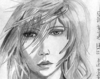 Lightning Farron:Final Fantasy 13 Fanart, Digital Download Print