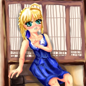 Fate/Lingerie: Artoria "Saber" Pendragon, Digital Print Download