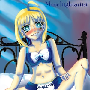 Fate/Lingerie: Artoria "Saber" Pendragon,#2 Digital Print Download image 1