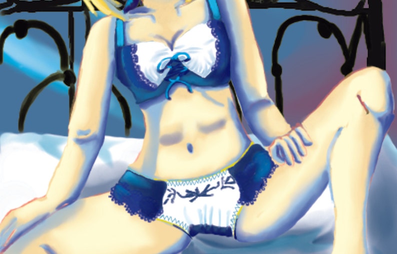 Fate/Lingerie: Artoria "Saber" Pendragon,#2 Digital Print Download image 3