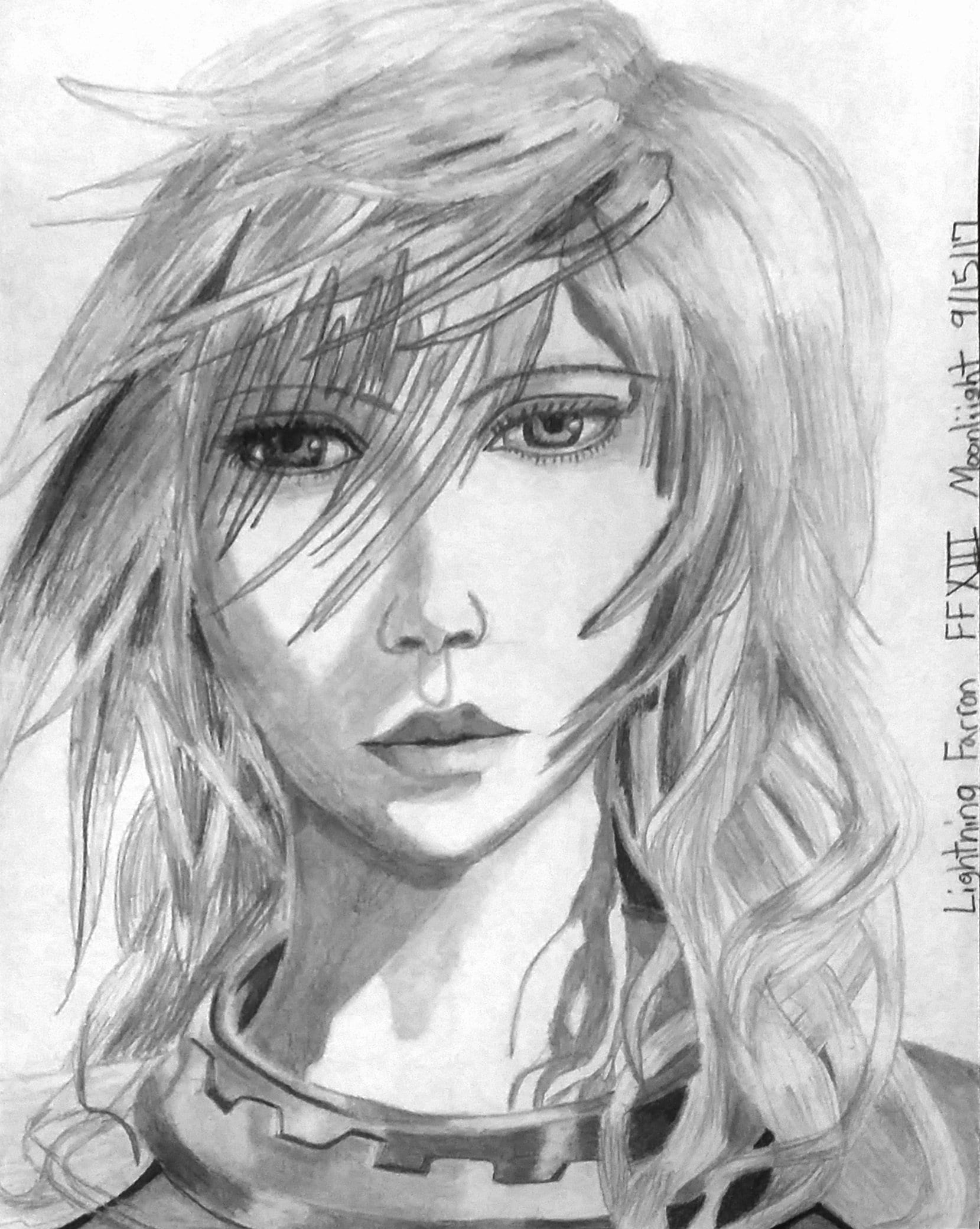 final fantasy drawing lightning