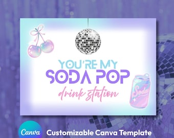 Kpop Birthday Soda Bar (Customizable Canva Template)