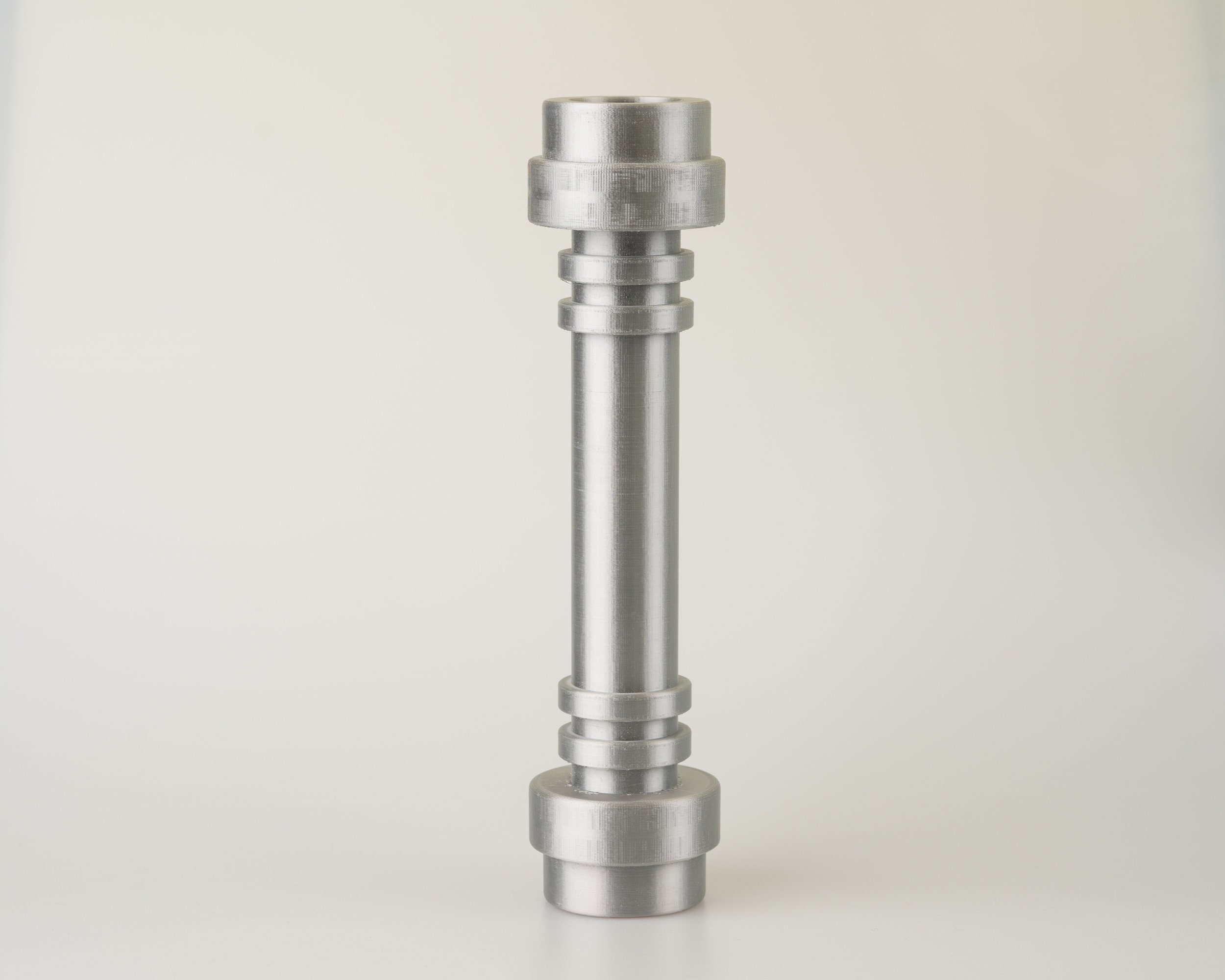 Human Scaled Block Inspired Double bladed Lightsaber Silver