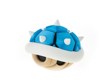 Human Scaled Turtle Shell Magnetic Container [Spiny Blue]