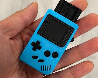 Gameboy-Inspired Magnetic Fidget [Cyan] | Pocket-Sized Retro Toy | 3D Printed Gift