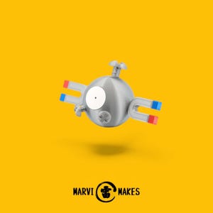 3D-Printed Magnemite with Magnetic Base | Gaming Decor