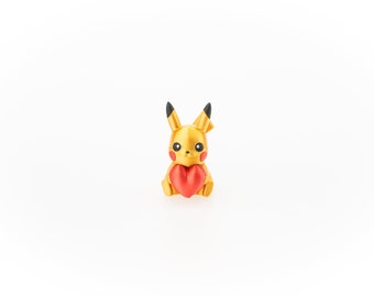 Miniature Valentine's Day Pokémon Desk Figurine Collectible [Heart Pikachu]