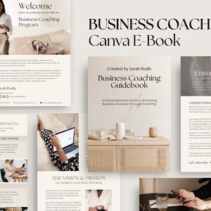 Business Coach Ebook Template | Business Coaching Tools | Canva Templates | Business Coaching Guide |