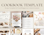 Recipe Cookbook Template, Food Blogger, Content creator, Recipe Canva Template, Recipe Ebook, Lead Magnet, Opt in Freebie