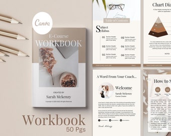 Ebook template, Canva Template, Lead Magnet, Opt-in Freebie, Lead magnet Template,  Workbook Canva, Canva Worksheet, Course Template
