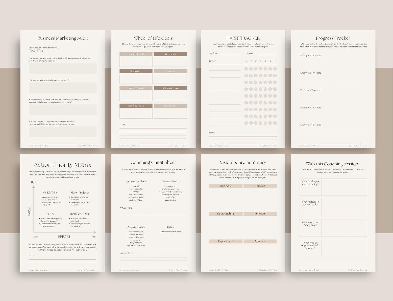 Coaching Lead Magnet Template Canva, Business Coach Canva Bundle ...