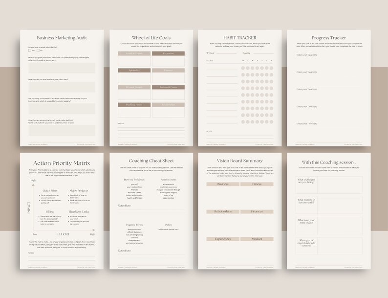 Coaching Lead Magnet Template Canva, Business Coach Canva Bundle ...