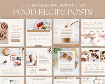 Food Instagram Posts, Recipe Instagram Canva Posts, Food Blogger Social Media Posts, Nutrition, Food Content Creator, Health Coach Posts
