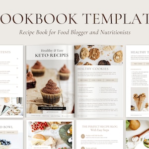 Recipe Cookbook Template, Food Content Creator Canva Template, Editable Recipe Template, Recipe Lead Magnet, Opt in Freebie