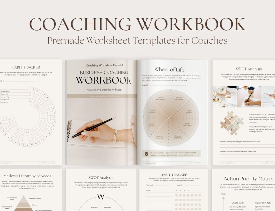 Coaching Lead Magnet Template Canva, Business Coach Canva Bundle ...